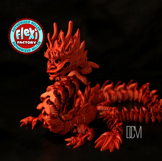 Articulating Imperial Dragon Fidget Toy 3D-Printed in 3 sizes